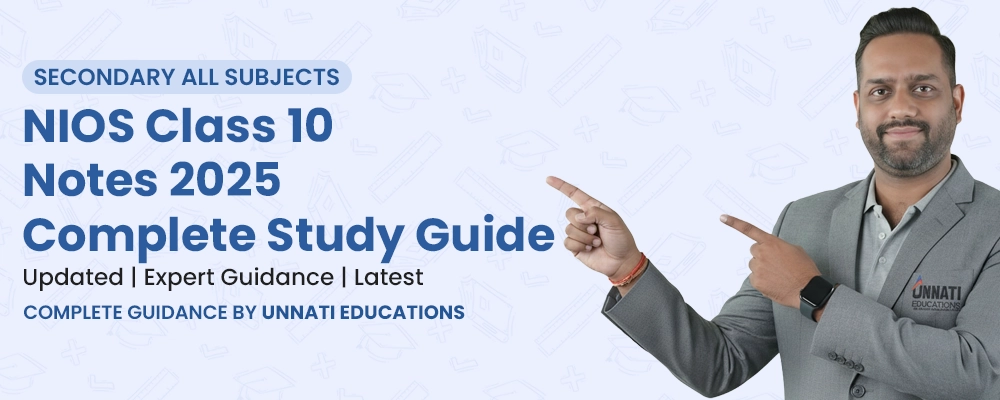 NIOS Class 10 Notes - All subjects, solved, Hindi & English